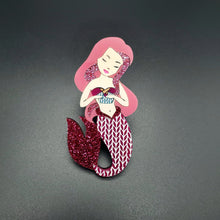Load image into Gallery viewer, Knitting Mermaid Brooch *MADE TO ORDER*
