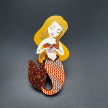 Load image into Gallery viewer, Knitting Mermaid Brooch *MADE TO ORDER*