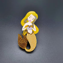 Load image into Gallery viewer, Knitting Mermaid Brooch *MADE TO ORDER*