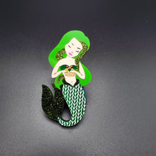 Load image into Gallery viewer, Knitting Mermaid Brooch *MADE TO ORDER*