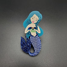 Load image into Gallery viewer, Knitting Mermaid Brooch *MADE TO ORDER*