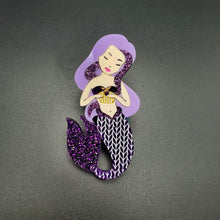 Load image into Gallery viewer, Knitting Mermaid Brooch *MADE TO ORDER*