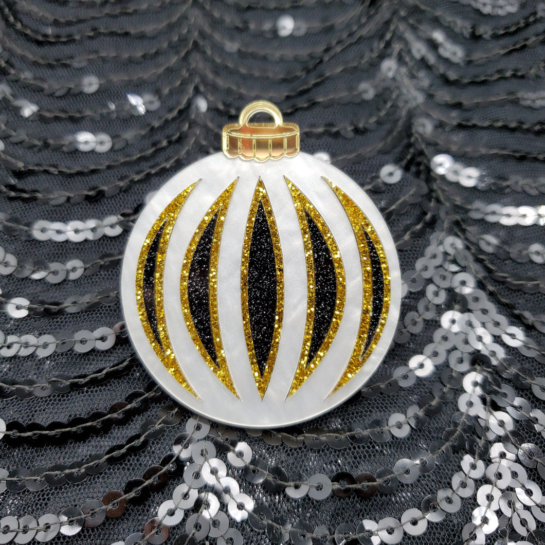 Striped Ornament Brooch