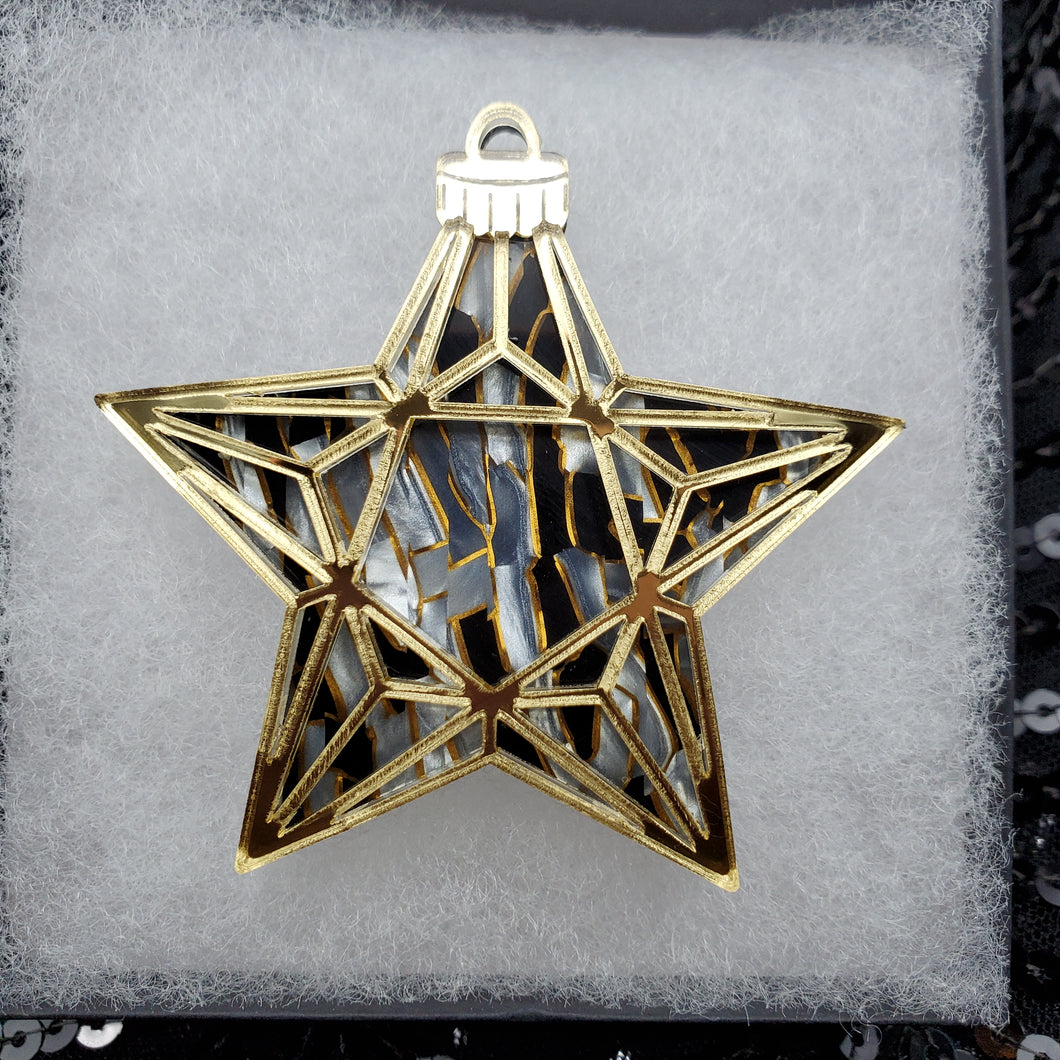 Geometric Star Ornament Brooch