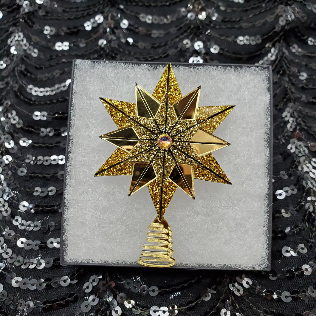 Star Tree Topper Brooch