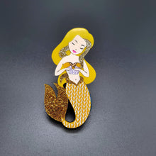 Load image into Gallery viewer, Knitting Mermaid Brooch *MADE TO ORDER*
