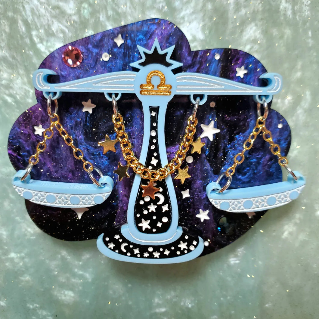 Libra Brooch - The Scales *MADE TO ORDER*