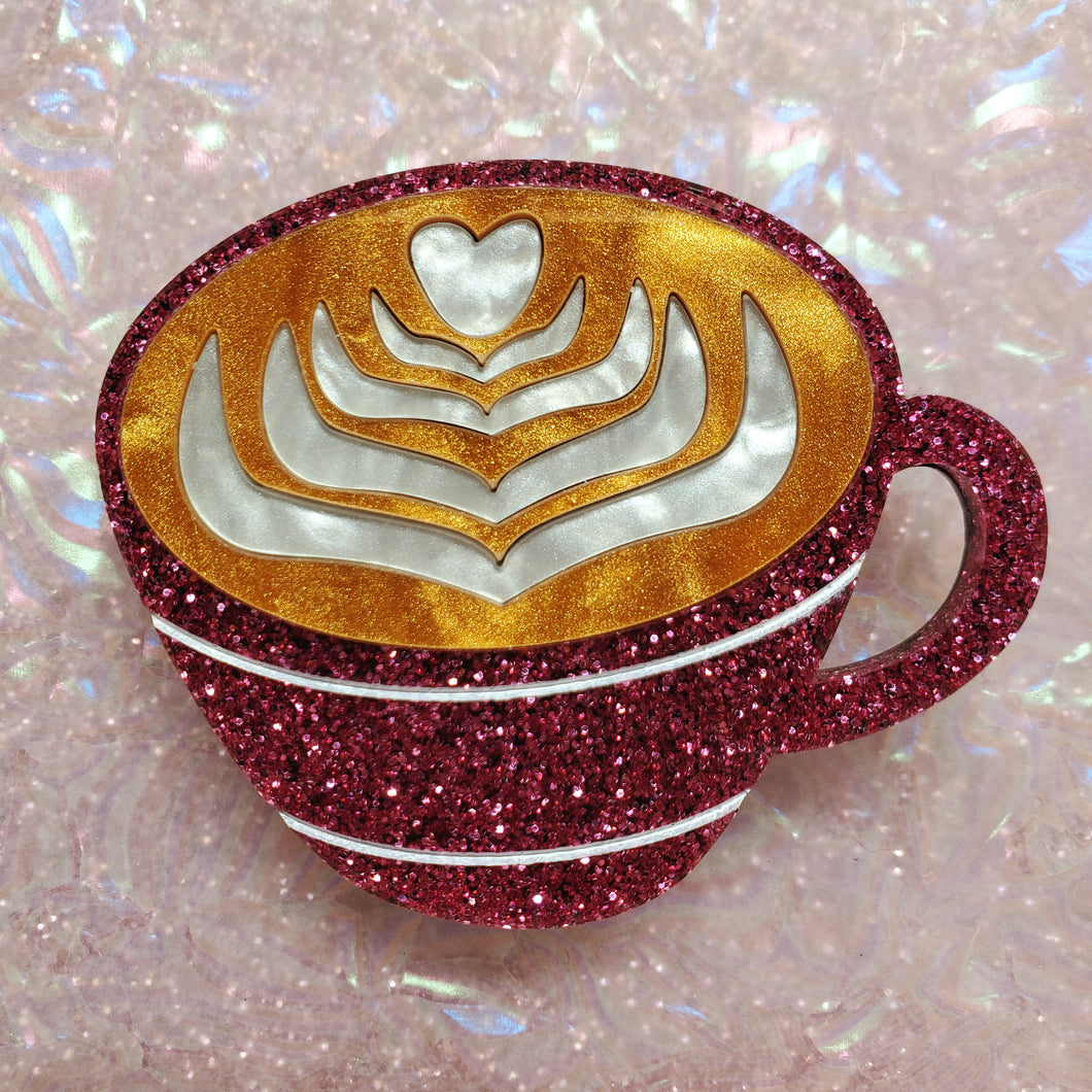 Like You a Latte Brooch